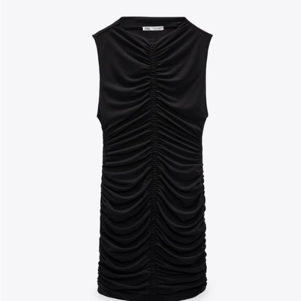 Zara mini dress with ruching